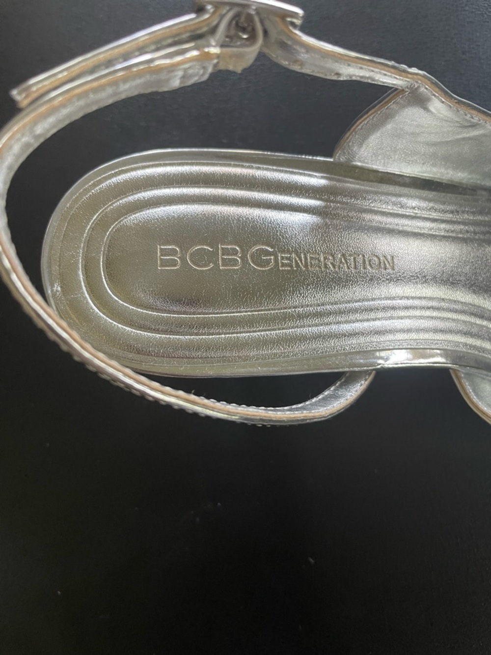 BCBGeneration Silver Pointed Slingback Heels - Picture 6 of 7